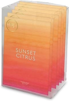 Brooklyn Fragrance Co. Water Color Sachet Bags Sunset Citrus Scented Pouches Perfect Aroma for Drawers, Closets, Cars and Bathrooms Long-Lasting Fresh Scent Sachets 6- Pack