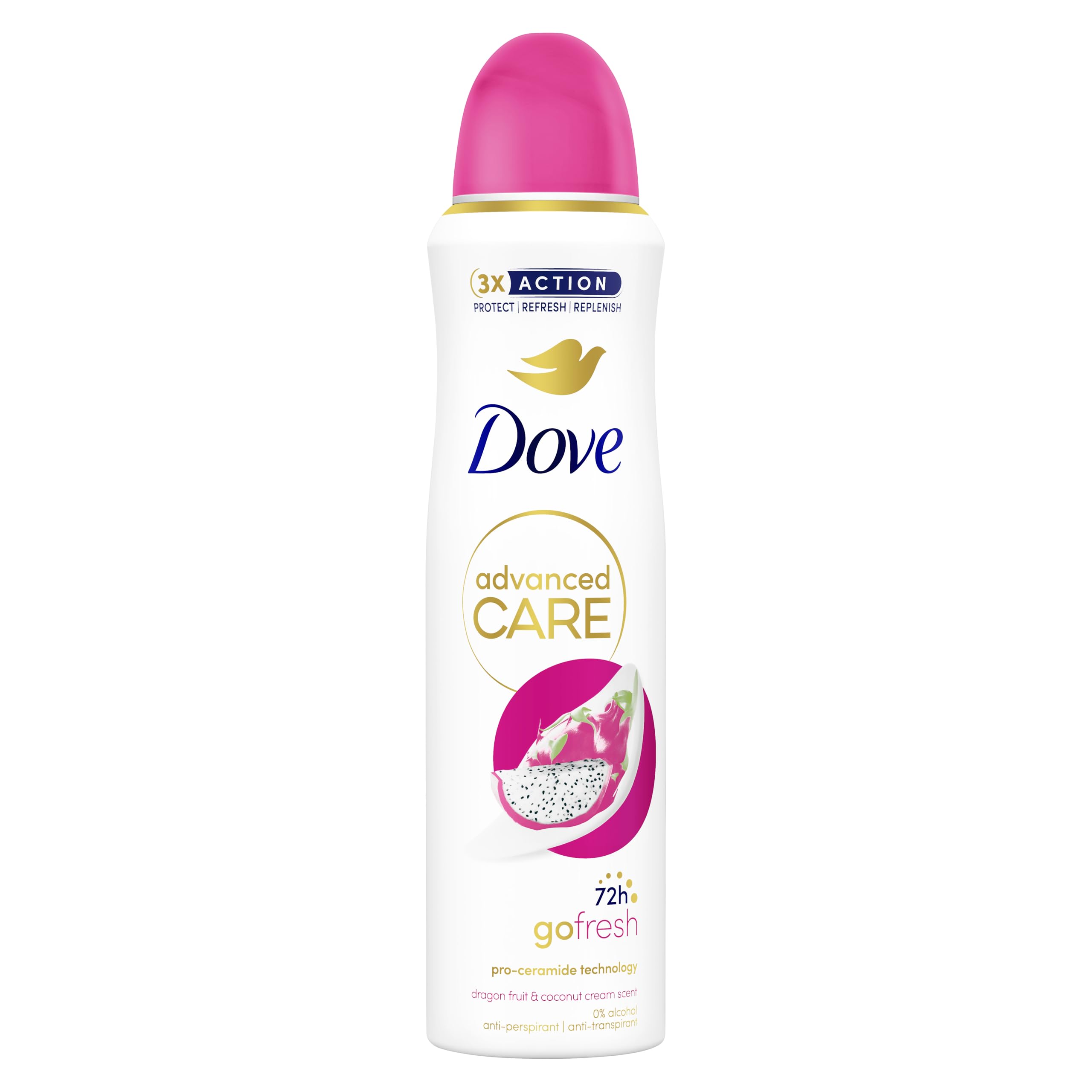 Dove Advanced Care Invisible Care dezodorant w sprayu z przyjazną dla skóry formułą nawilżającą, formułą przeciw plamom, suchość skóry do 72 godzin, dezodorant dla mężczyzn i kobiet, 6 sztuk 150 ml