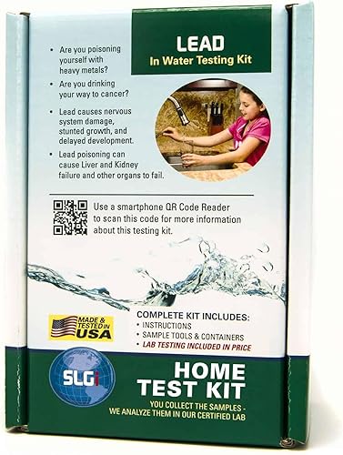 Kit de prueba de plomo en agua 1 PK (5 días de autobús) Schneider Labs (pruebas aprobadas por la EPA)