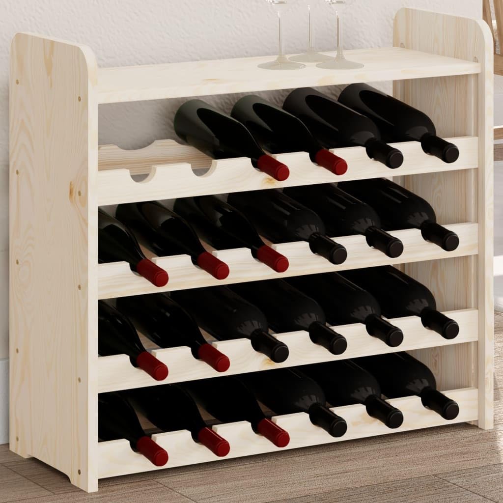 Homgoday Botellero de vino, portavini panel superior 67,5 x 25 x 60 cm madera maciza pino, botellero vino, botellero de vino, botellero de vino, botellero de vino, porta vinos, mueble portavini