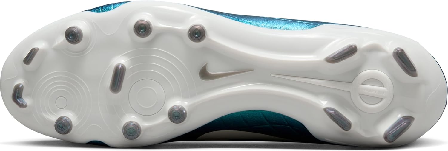 Nike Tiempo Emerald Legend 10 Academy MG Low-Top Soccer Cleats (FQ3243-300, Dark Atomic Teal/Sail) Size 7.5