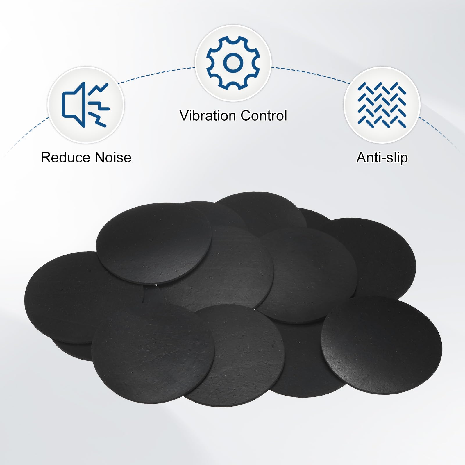 M METERXITY 20-Pack Rubber Solid Discs Washers - Image 4