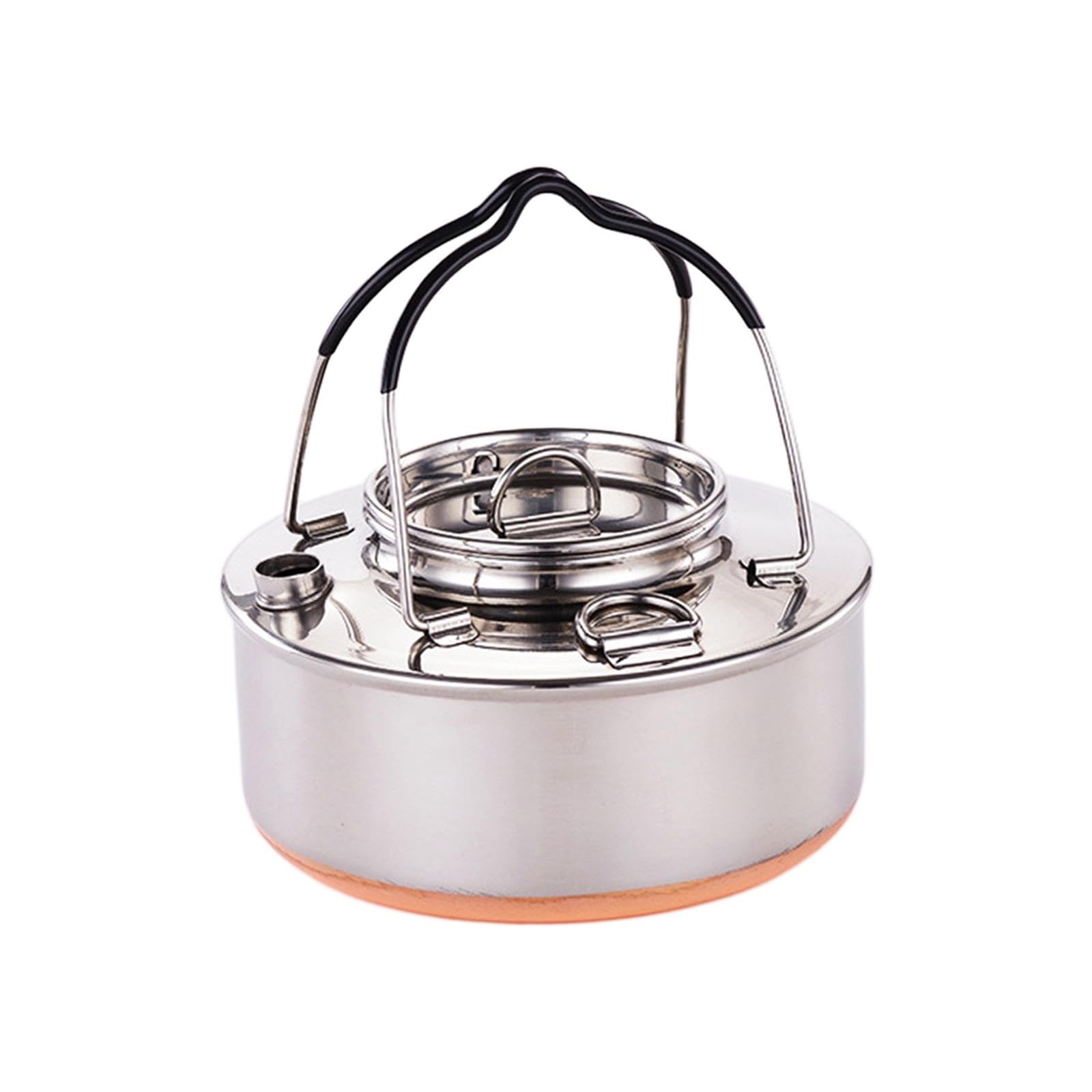 Bouilloire de camping en inox pour chauffer l'eau lors de vos sessions de pêche