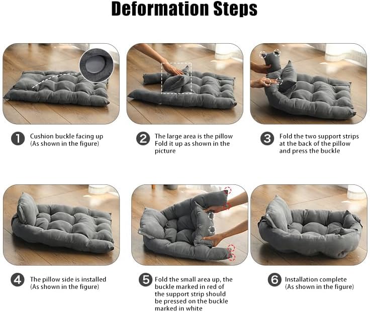 review Multi-Shape Calming Dog Beds, Ultra Soft Machine Washable Cat Cushion Bed (S-24
