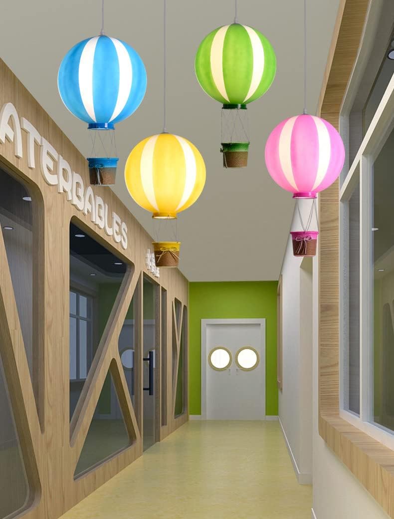 Children's Ceiling Light Air Balloon Chandelier, Modern Boys/Girls Bedroom Ceiling Light Acrylic Shade, Creative Children's Room Lamp, Baby Room Lamp, E27/Pink
