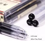 Penagic Stylo d'encre japonais, 0.35 mm Point Fin, Gel Noir, Conseil Extra Fin, Fournitures de papeterie scolaire coréenne
