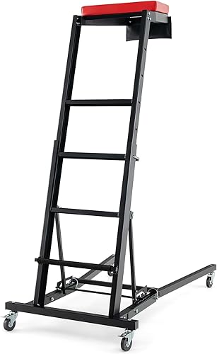 Goplus Enredadera plegable superior, enredadera de motor automotriz con altura ajustable de 45 a 66 pulgadas, capacidad de 400 libras, 4 ruedas