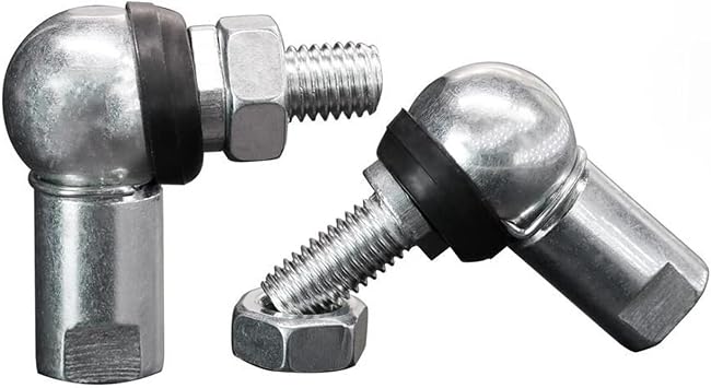 LUISAS DIN71802 CS8 CS10 CS13 CS16 M5 M6 M8 M10 Angle Ball Joint Rod End Bearing with Rubber Seals Rod End Joint BearingCS10 M6x1.0,Right Thread