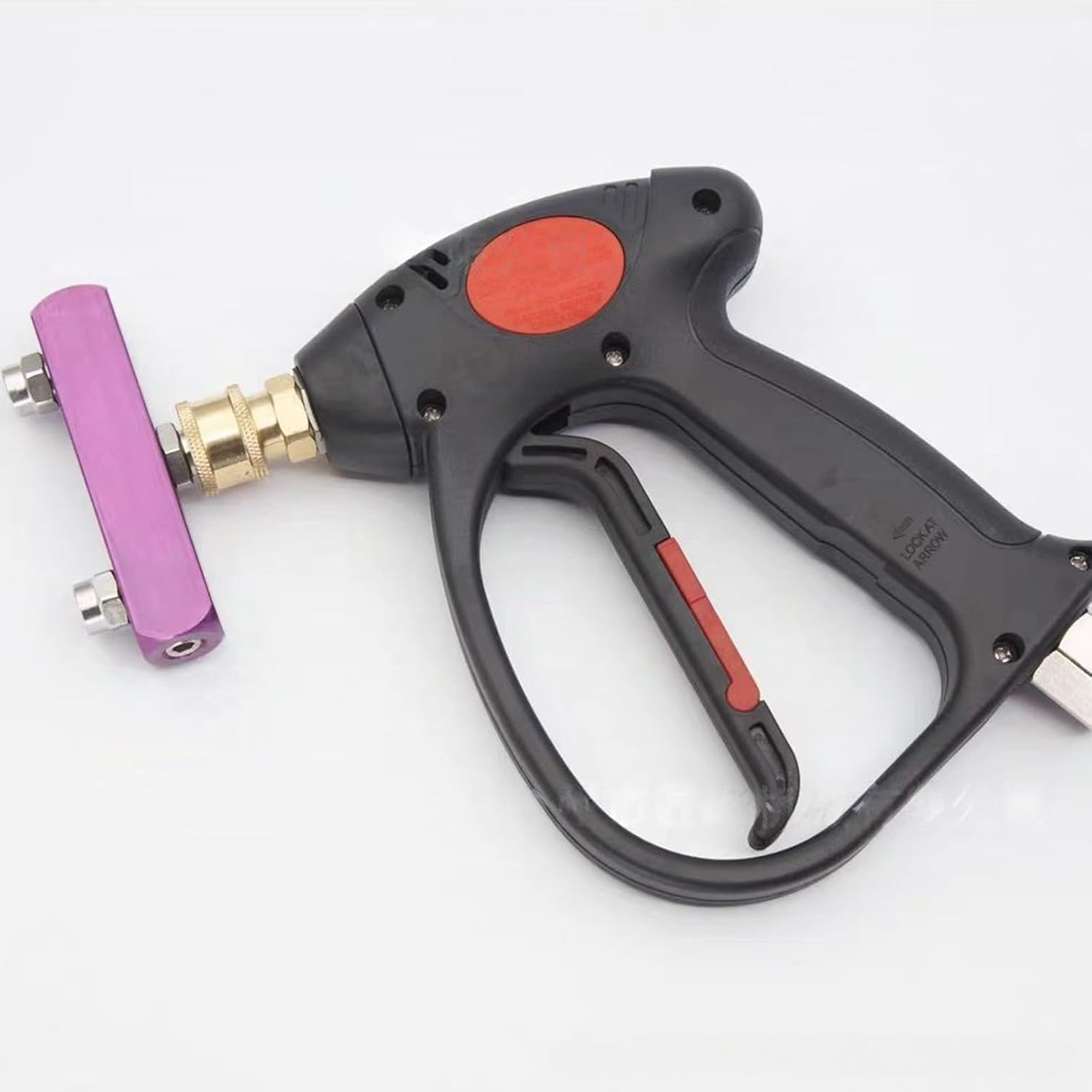 Stainless Steel 2 in 1 High Pressure Water Guns Nozzle 1/4 Inch Quick Connection for Car Washing and Garden Irrigation