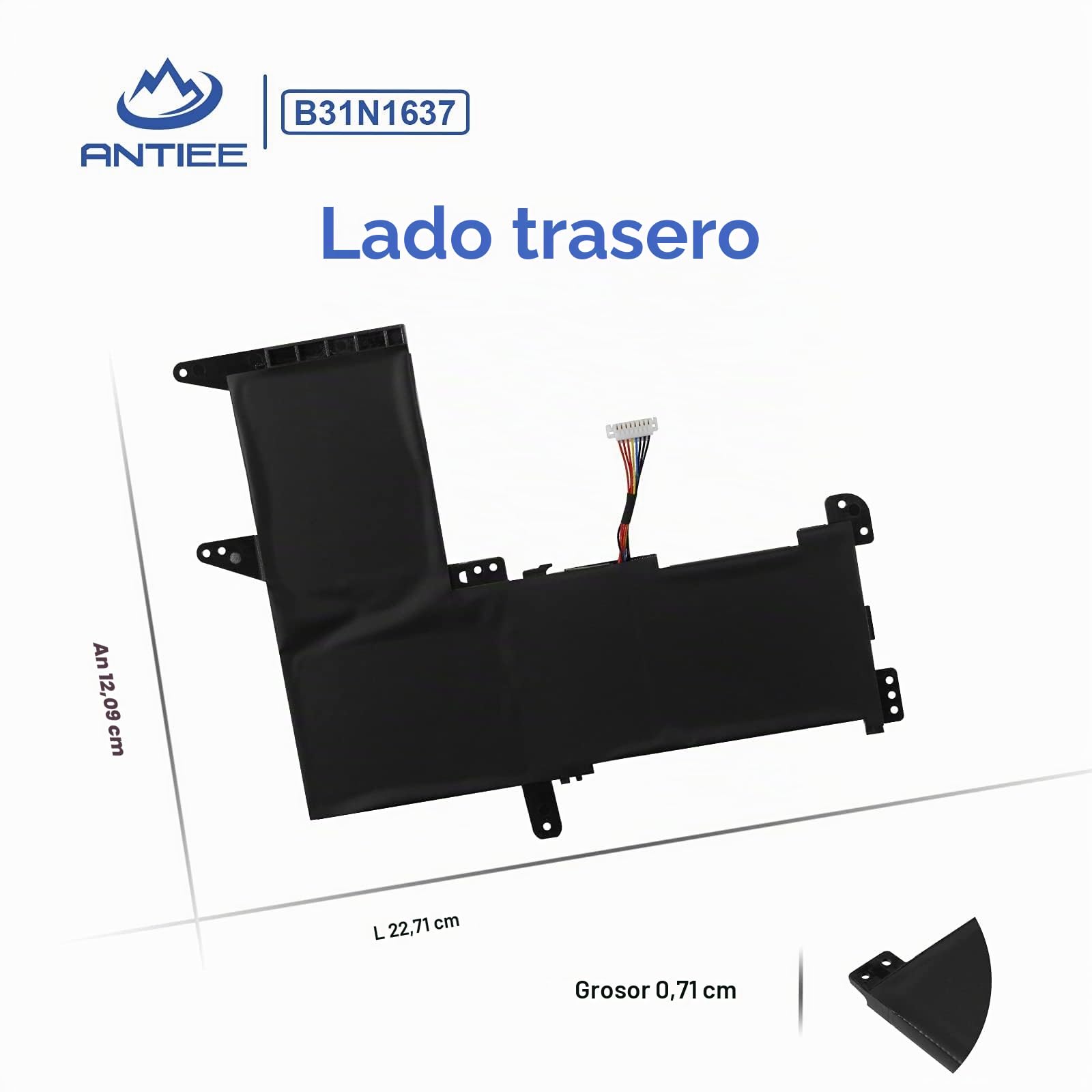 ANTIEE B31N1637 Laptop Batería Compatible with ASUS VivoBook X510 X510U X510UQ X510UA X510UAR X510UF VivoBook S15 S510U S510UF S510UQ S510UN S510UR S510UA F510 F510U F510UA F510UQ