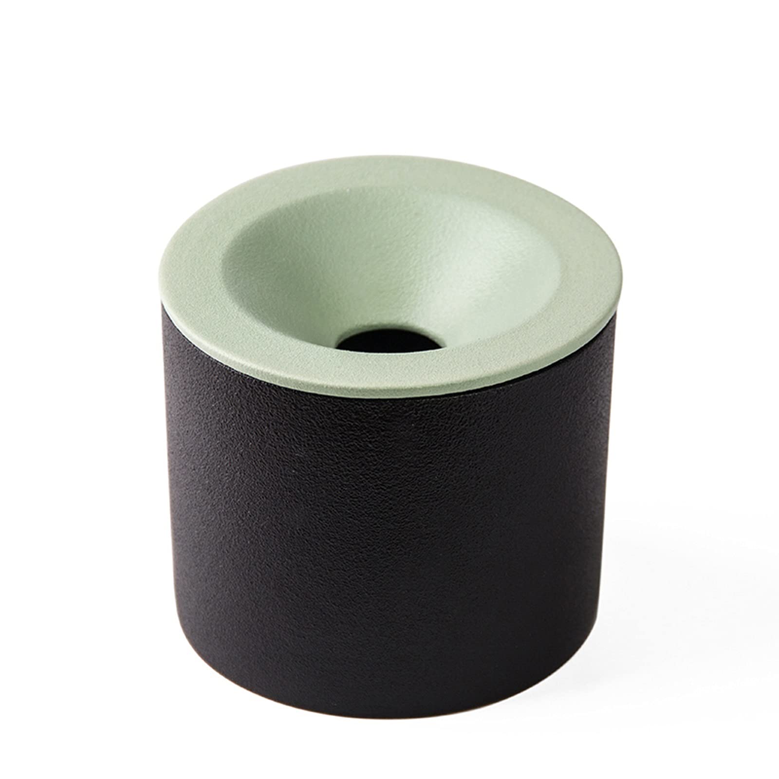ashtray, Desktop Ashtray Ceramic with Lid Windproof Funnel Large Office Atmosphere Simple(C)