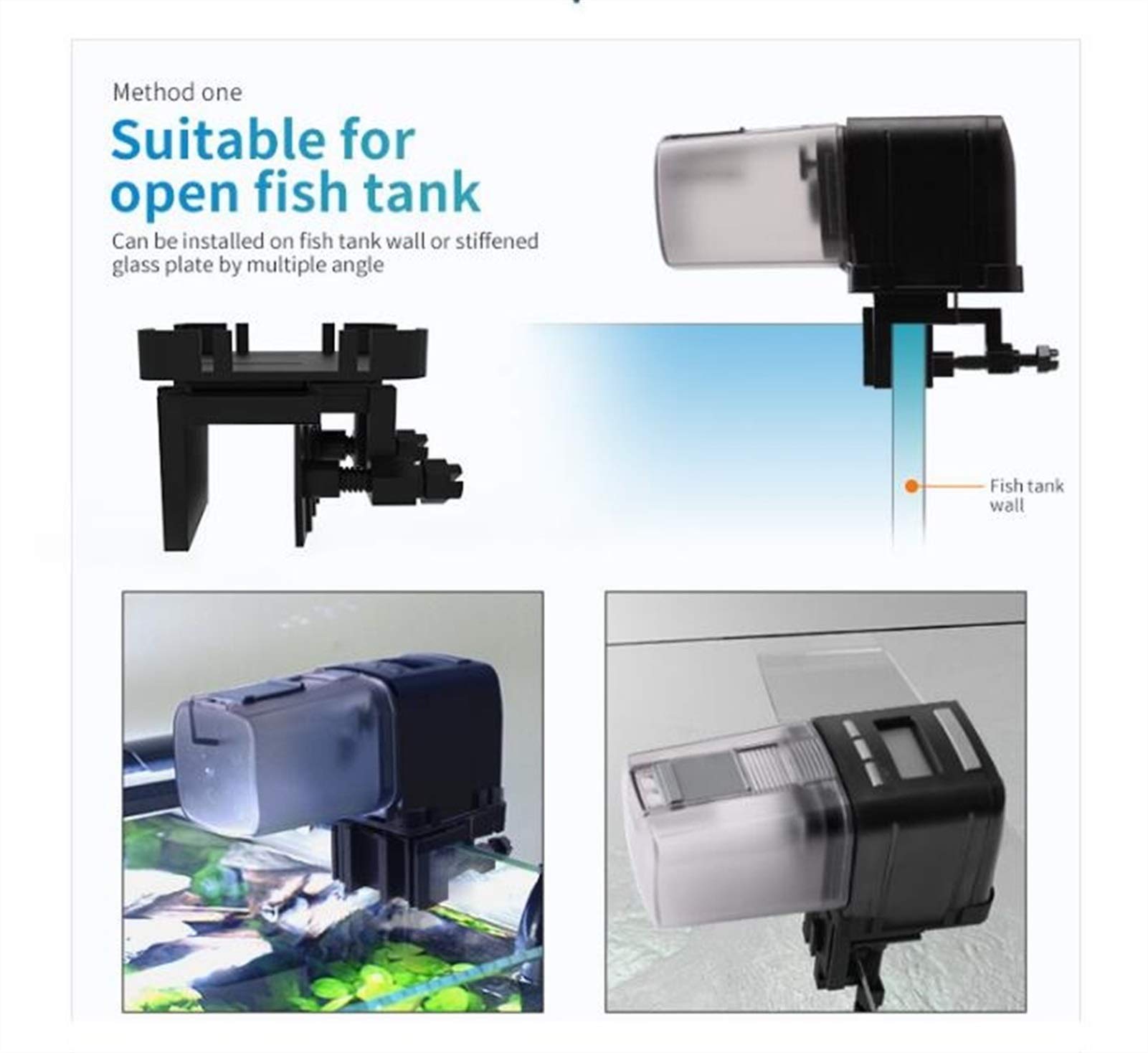 Distributori Automatici di Cibo for Alimentatore Automatico di Pesce Intelligente Serbatoio di Pesce LCD Digitale Domestico di Pesce Automatico Acquario
