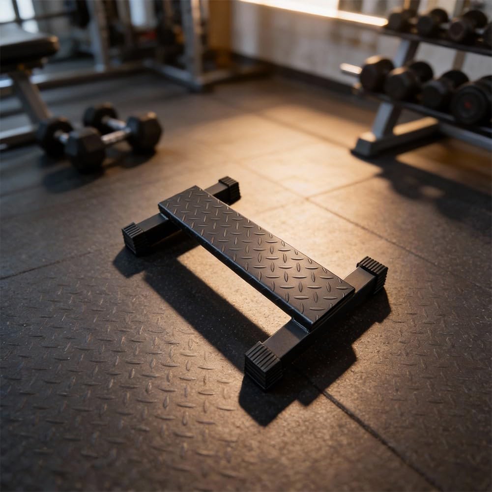 Coussinets résistants à l'abrasion sur tous les terrains, sans antidérapant, bloc d'entraînement de force pour mollet avec pédales en acier requises, barre de levage pour les squats