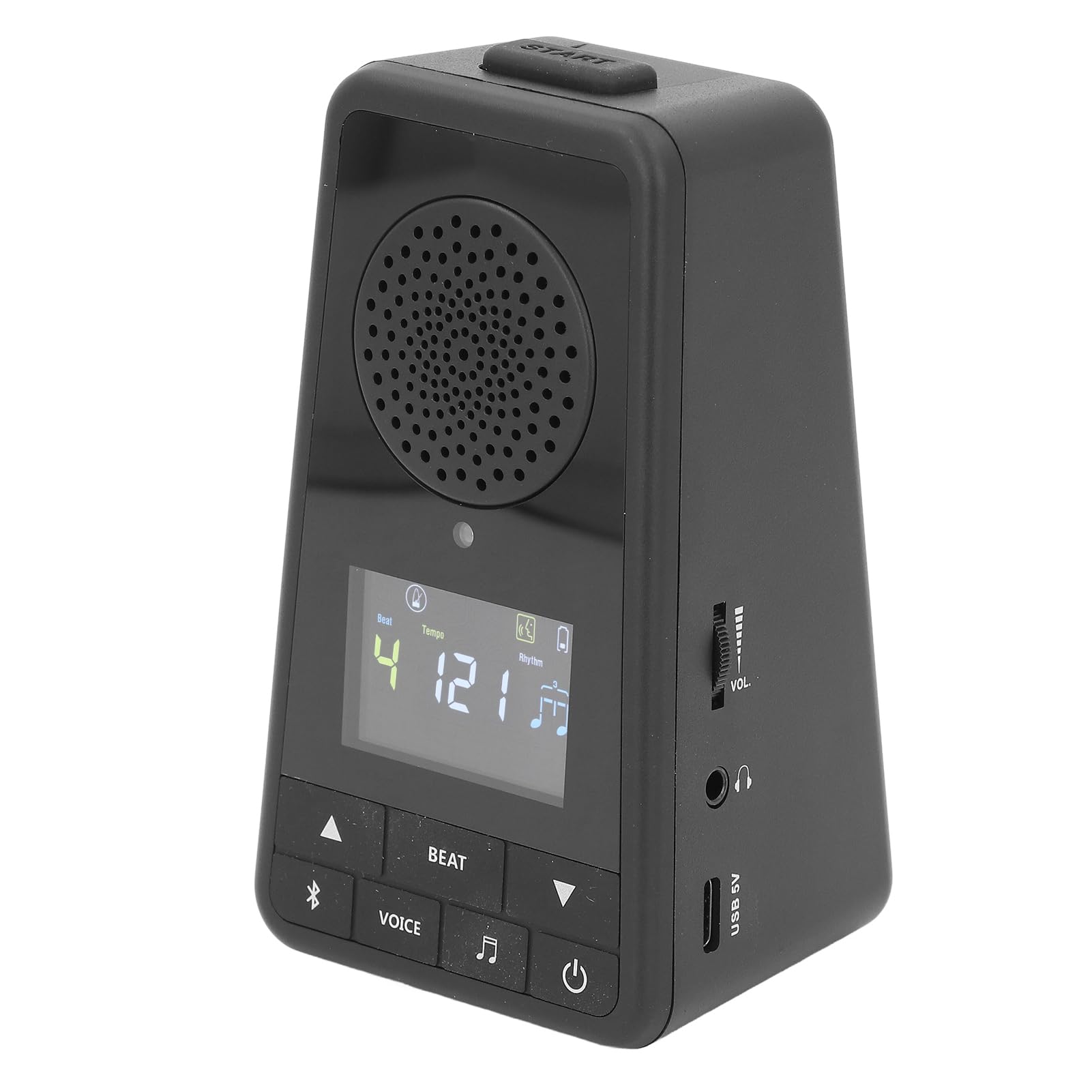 Metronomo Digitale, Metronomo Elettronico Universale 2 in 1 con Altoparlante, Conteggi Vocali, Metronomo con Altoparlante Bluetooth Ricaricabile per Chitarra, Pianoforte, Violino