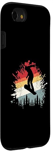 Miniatura 45 de Funda retro para iPhone 11 Snowboarder Snowboard Snowboard