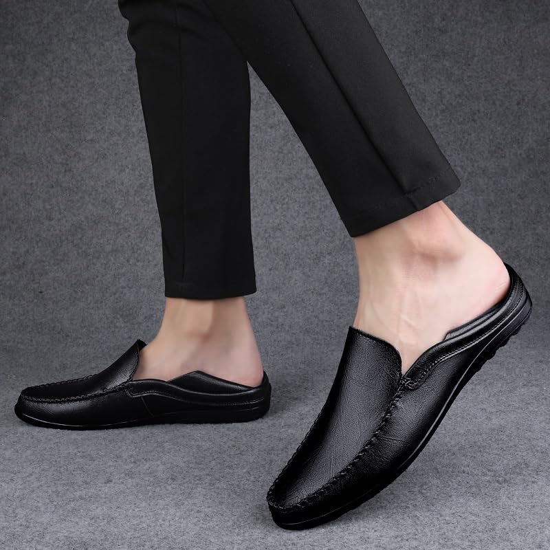 Loafers for Men Round Toe PU Leather Solid Color Loafer Shoes Comfortable Lightweight Slip Resistant Classic Fashion Slip-on4