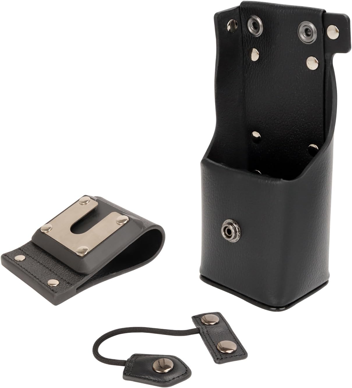 Leather Swivel Holster for Motorola Radio NNTN4115A, Compatible with XTS5000 XTS3000 XTS2500 XTS1500, Leather Radio Holster for Duty Belt, Secure Carry Case