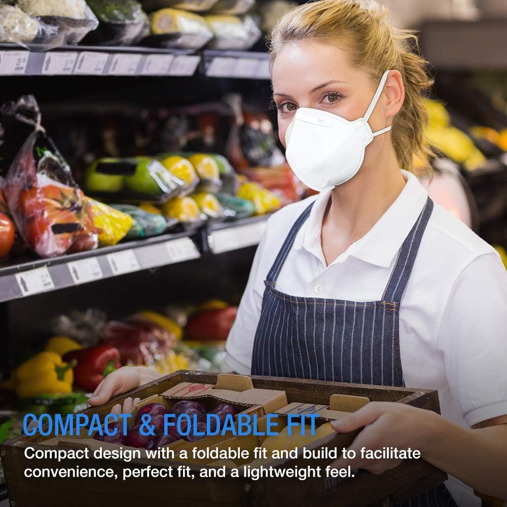 NIOSH Approved N95 Mask Particulate Respirator - Pack of 20 Face Masks - Universal Fit - - 