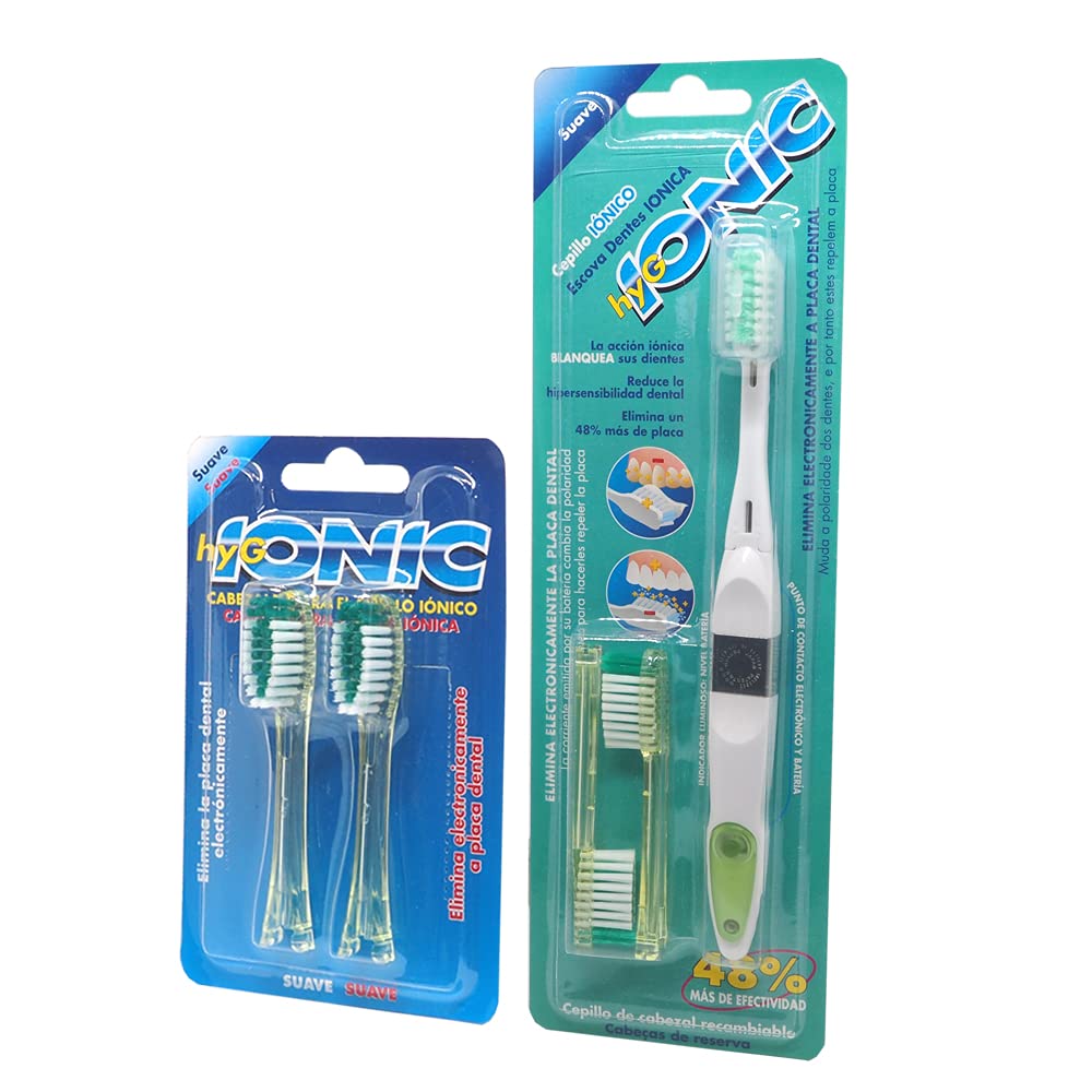 hyg IONIC Soft Electronic Toothbrush with 2 Refills