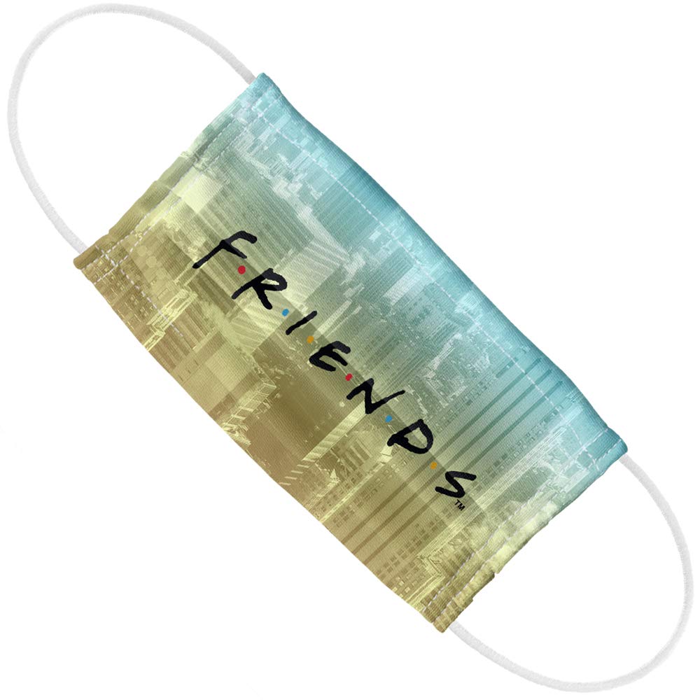 Friends New York City Gradient 1-Ply Reusable Face Mask Covering with Adjustable Nose Wire, Unisex