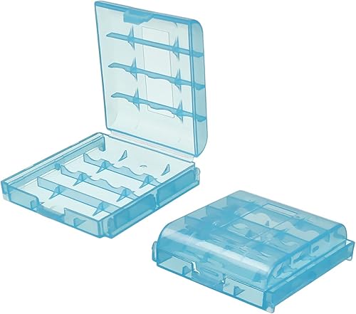 Miniatura 2 de Fielect 10 Uds 4 x AAAAA Caja de Almacenamiento de Batería Titular Caja Organizador Azul