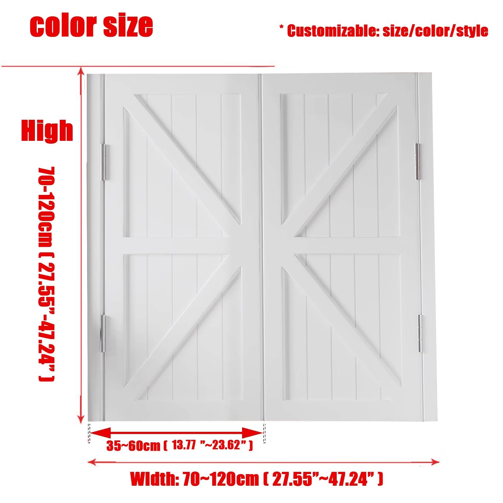 QWEASDF Saloon Western Style Swinging Bar Pub Solid Wood Cafe Door,Wooden Cafe Swing Doors,for Terrace Emporium Parlor Butler Door,Custom,Hinges Included(Blue,W80xH90cm(31.49x35.43in))