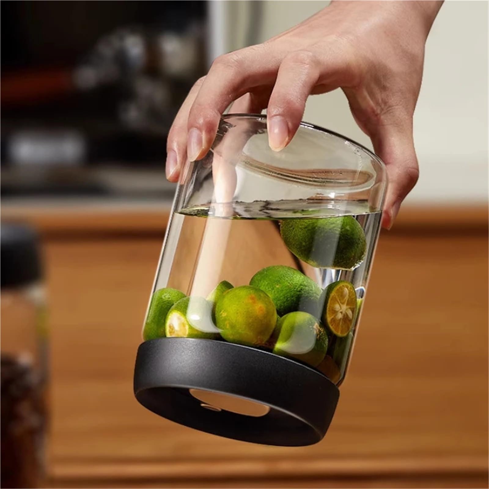 1 stücke Vakuum Versiegelt Tank Kaffee Bohnen Lagerung Glas Flasche Transparente Lebensmittel Feuchtigkeit-beweis Extrakt Luft Luftdichten behälter für Lebensmittel Konservierung(1800ml)