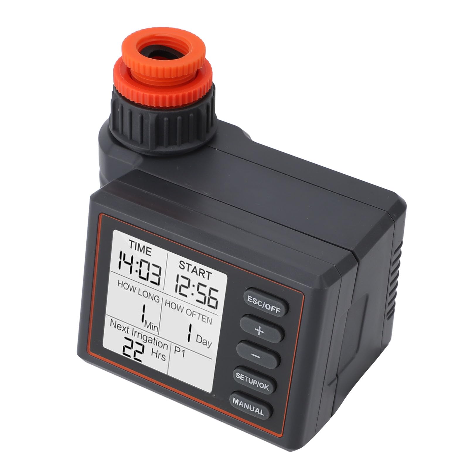 QERLONG Programmable Irrigation Timer, Customizable Watering Schedule, Water Conservation, Weather Resistant for Garden, Lawn and Plant Care