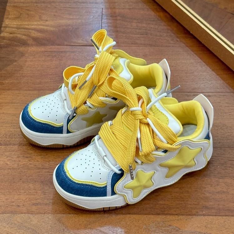 Loizziuy Star-Studded Skateboard-Inspired Casual Sneakers Retro for Women Girl for Summer Travel & Everyday Wear Gift4