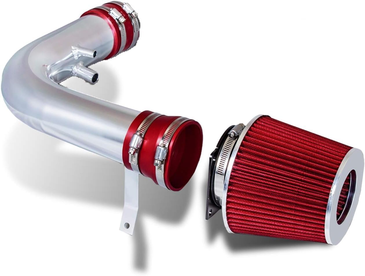 Short Ram Intake Kit with Reusable Red Filter Compatible with Ford 97-03 F-150/ Expedition V8 4.6L 5.4L/ 97-99 F-250 V8 5.4L/ 98-99 Lincoln Navigator V8 5.4L