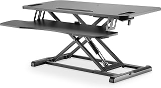 DIGITUS Acessório ergonómico de mesa trabalho saudável - cargo de trabalho em pé - teclado e bandeja para rato, preto