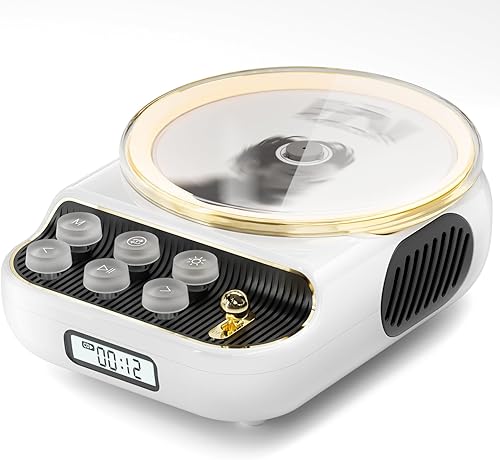 Miniatura 10 de Reproductor de CD con altavoces Bluetooth, altavoz dual HiFi integrado, reproductores de CD portátiles retro para el hogar, reproductor de música de