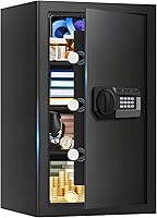 Aprxuvot 5.2 Cu Ft Fireproof Waterproof Home Safe with Alarm, Removable Shelves, Digital Lock & Pry-Proof Bolts