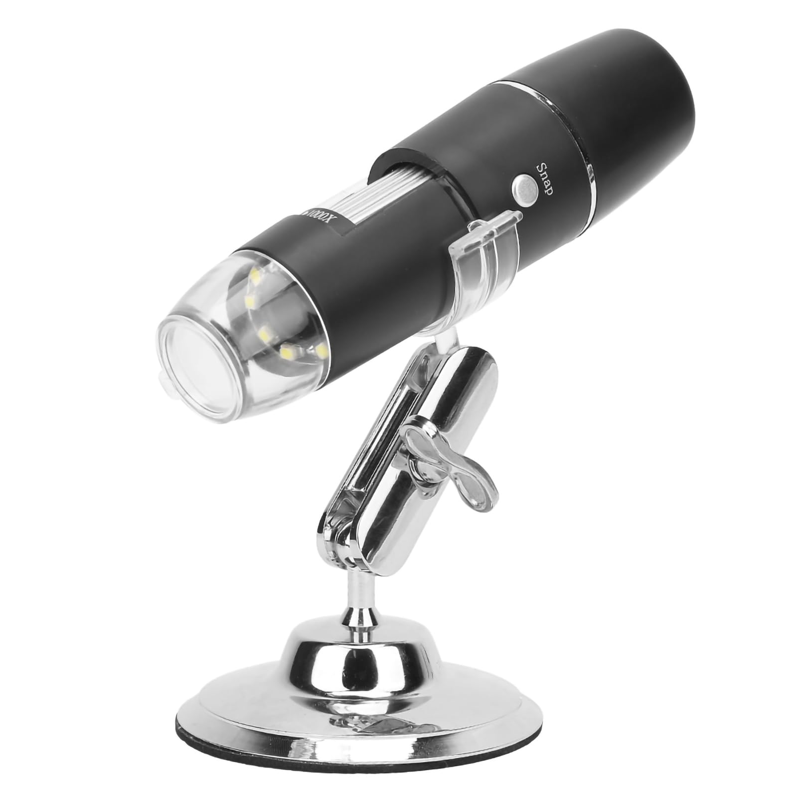 WiFi USB Digitales Mikroskop 50X-1000X Vergrößerung, Tragbares Mikroskop mit Foto- und Videofunktion, Kabellose HD Endoskop Kamera 8 LEDs, mit Metallständer