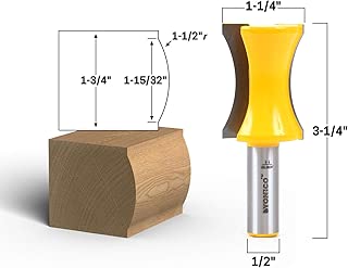 Yonico 13132 1-1/2-Inch Radius Convex Convex Edge Router Bit 1/2-Inch Shank - coolthings.us