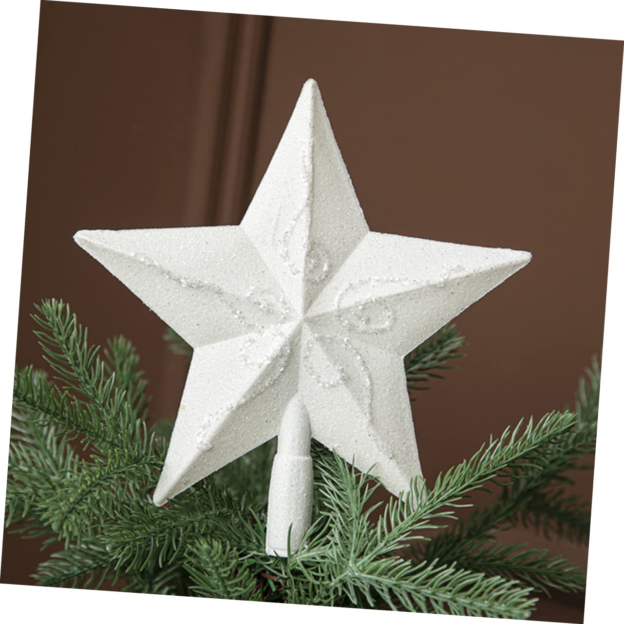 Happyyami Weihnachtsbaumspitze – 3D-Stern, 20 Stück, 6x5,5 Cm, Kunststoff, Für Baumdeko