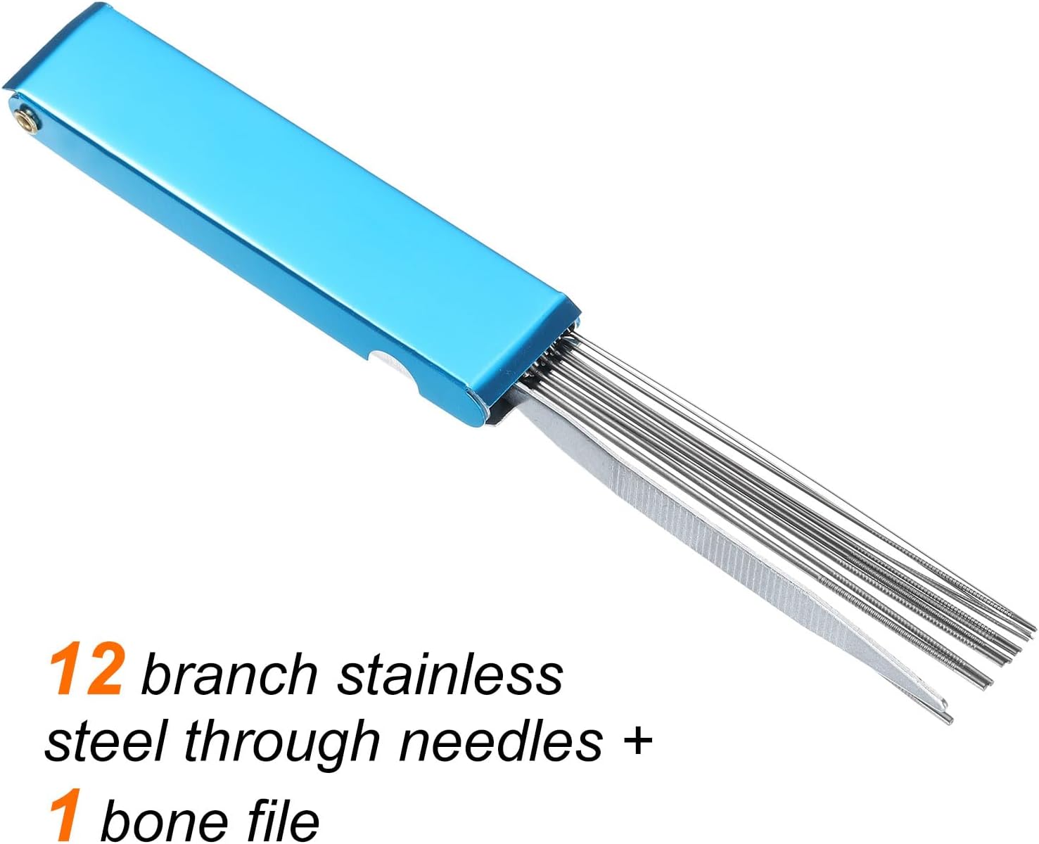 HARFINGTON 8pcs Torch Tip Cleaner 12 Wire Stainless Steel Carb Cleaning Kit with a Flat File for Carburetors Cleaning Engine Gas Sprinklers Shower Heads Wire, Blue image 4