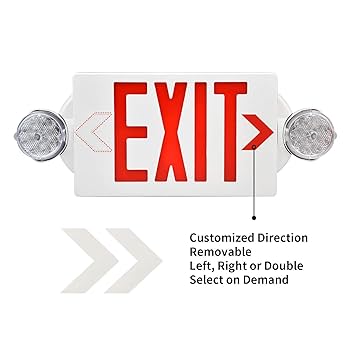 アクト II AKT LIGHTING Emergency Exit Light, Adjustable Two LED Head