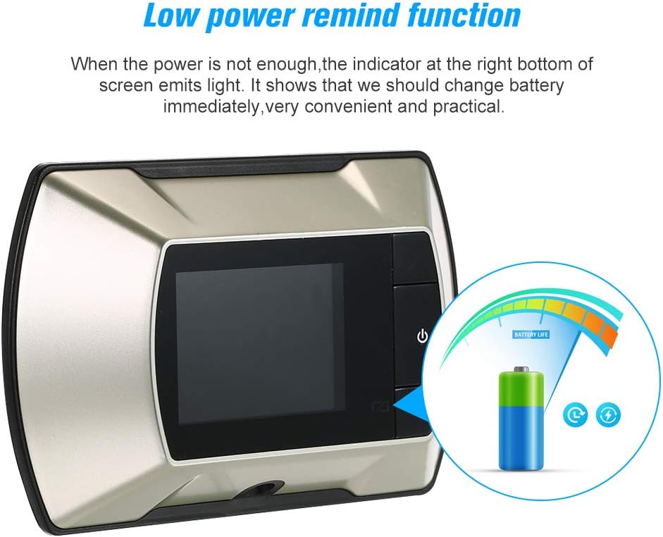 Door Peephole Camera, 2.4" LCD HD Screen 150 Degrees Wide Angle Visual Door Viewer Digital Door Monitor Camera, Electric Peephole Door Eye Viewer, for Apartment Door for Home Security System