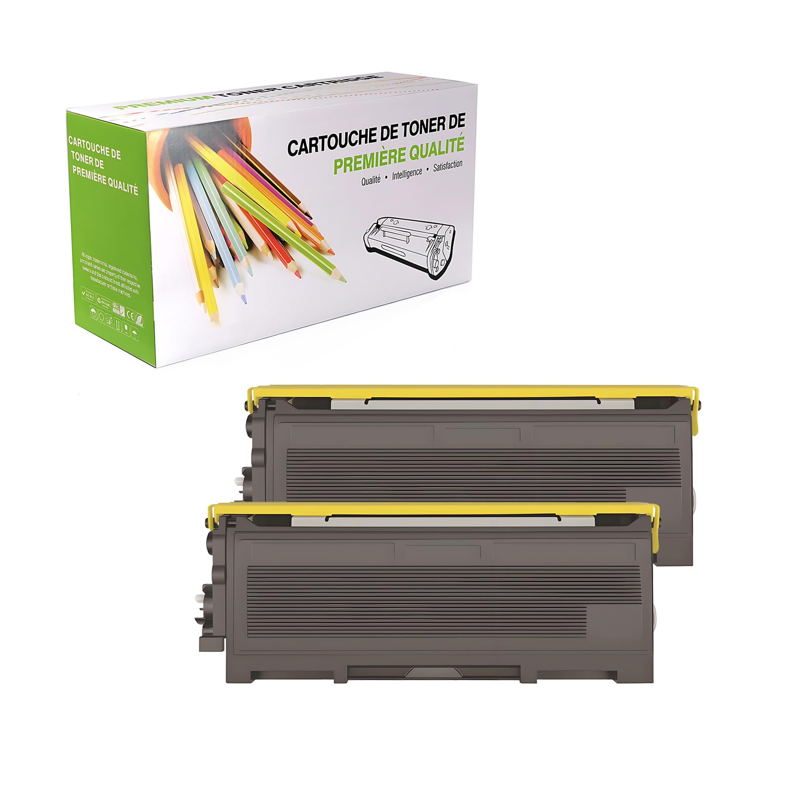 Kompatybilny zamiennik kasety z tonerem dla Brother TN2130 TN2150 do użytku z Brother HL-2140W 2150N 2170W MFC-7320 7440N 7840W DCP-7030 7040 7045N drukarką,(czarny-2600 stron),2 pack
