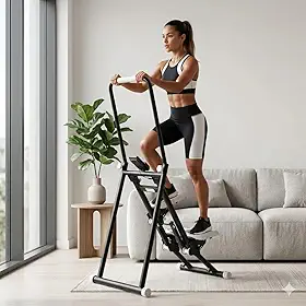Simulador Dobrável Fitness para Treino em Casa, Cardio e Fortalecimento de Pernas e Glúteos, Estrutura Compacta