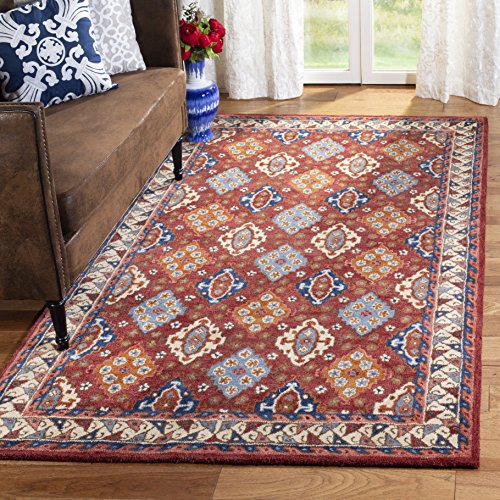 Tapete Decorativo Oriental Safavieh 5' x 8' Rojo/Azul