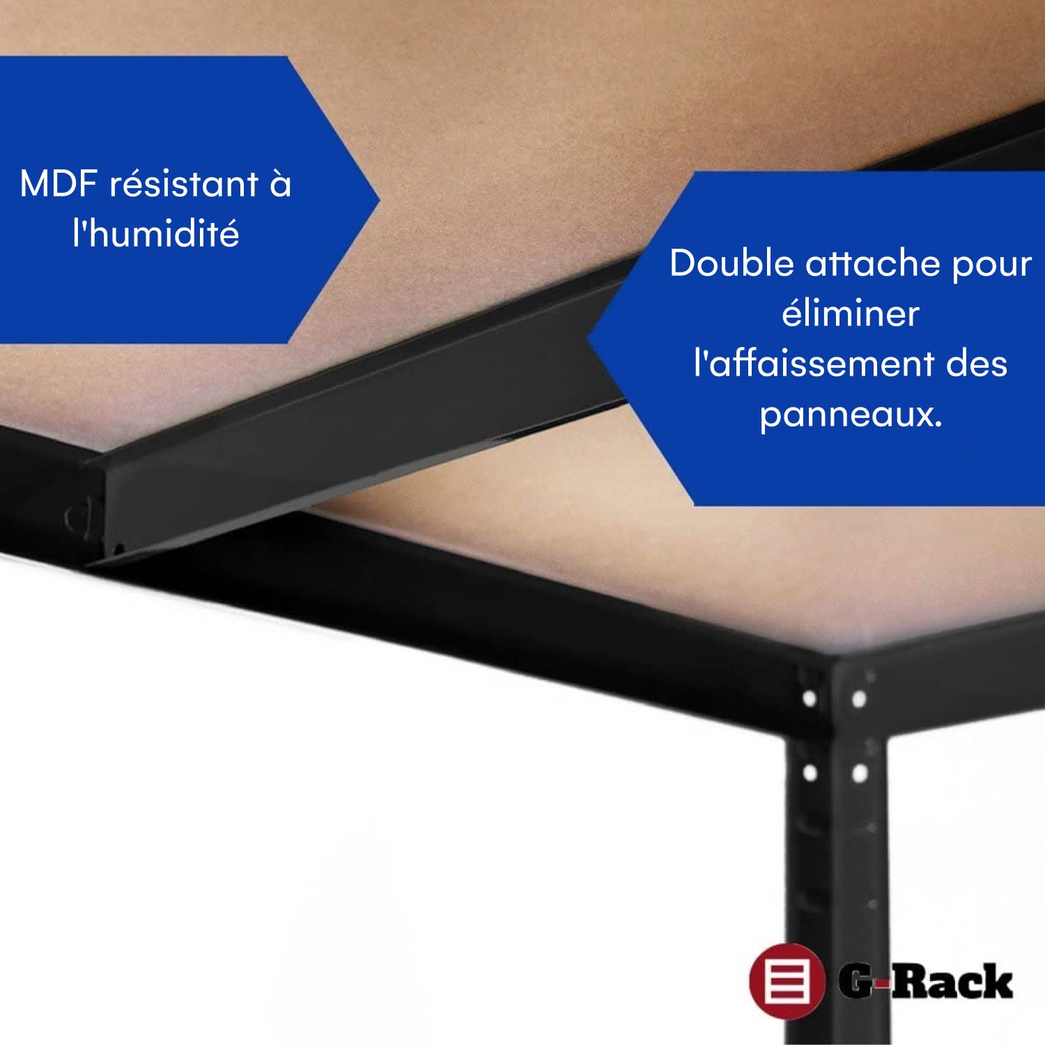 Rangement Garage: 180 cm x 90 cm x 40 cm | Noir - 5 Niveaux | 175 kg par Tablette (Capacité Totale de 875 kg) | Garantie de 5 Ans