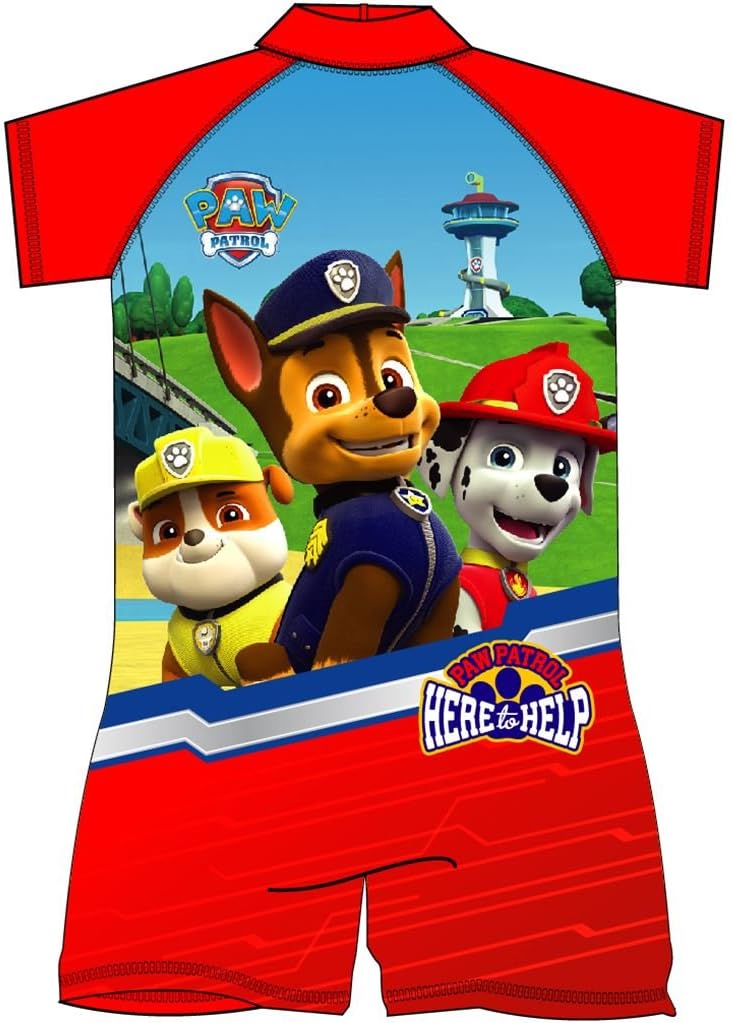 PAW Patrol Rubble Chase Marshall Official Gift Toddler Boys Kids Swim Surf Suit