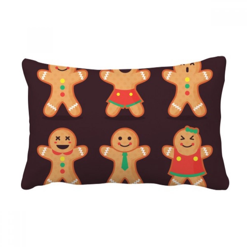 Coussin pain d'épice de Noël multicolor pour décoration de canapé chaleureuse