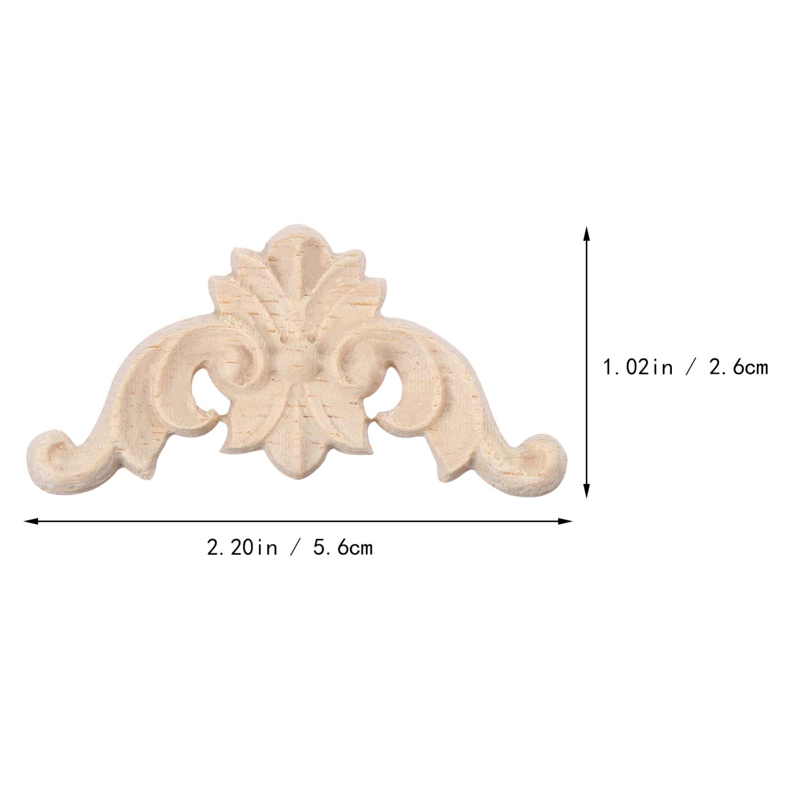 12 Applique Angolo Legno Intagliato - Decorazione Mobili, Per Porte, Armadi, Finestre, Stile Classico