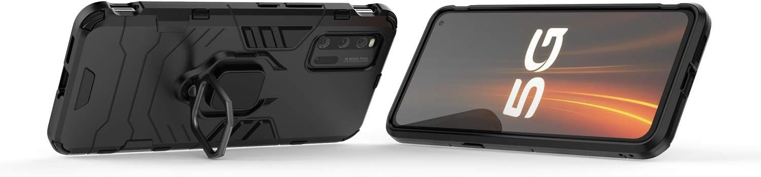 Case for Vivo iQOO 3 Case Cover,360 Degree Rotating Ring Holder Kickstand with Magnetic Car Mount Case for Vivo iQOO 3 5G V1955A I1927 I1928 Case Black
