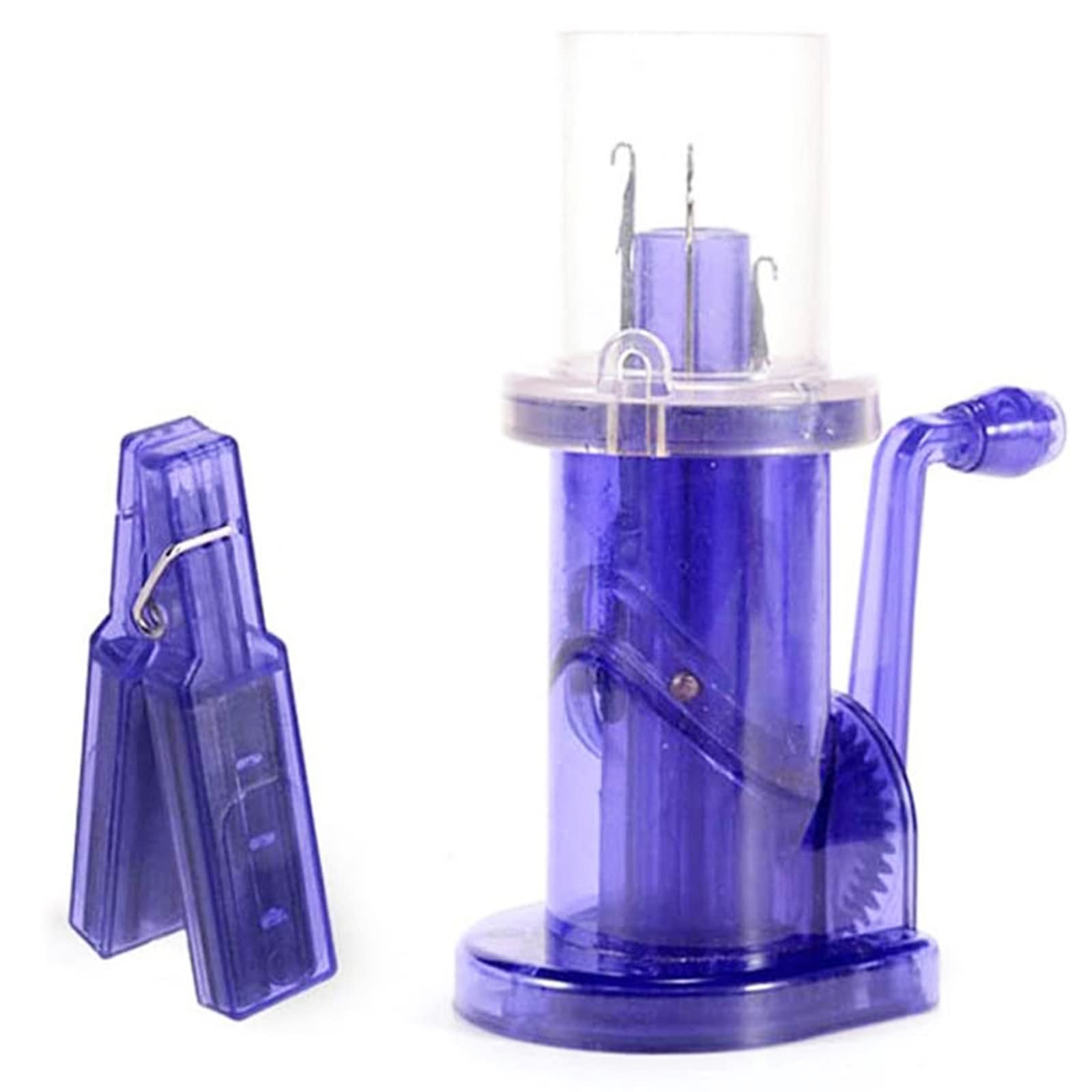 OFKPO Outil à Tricoter, Plastique Spool Froissée Coton Winder Artisanat DIY Bracelet Weave Outils, Micro Moulin à Billes à Main