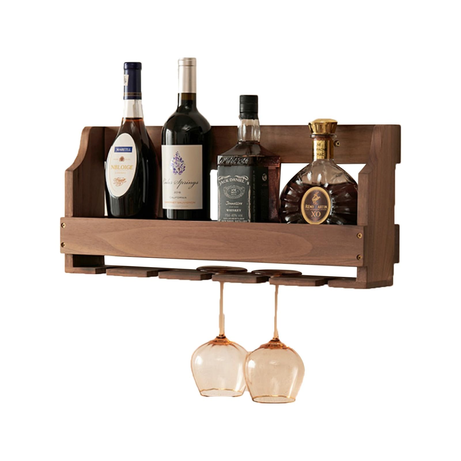 Botellero de pie - Enfriador de Vino de pie - Estante para Botellas de Vino - Vitrina de Madera Maciza - Botellero Decorativo Resistente y Duradero para Bar/Sala de Estar/Taberna (