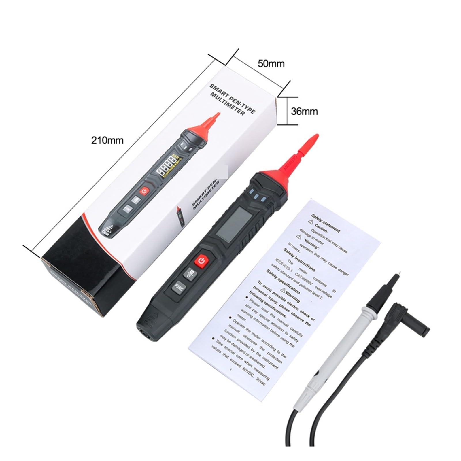 Cyfrowy Multimetr Typu Pióra Inteligentny DC AC Tester Napięcia Woltomierz Auto Zakres Odporność Pojemność True Szybko Dokładnie Łatwy Odczyt